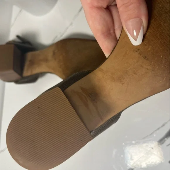 Madewell Women’s Alice Ankle Strap Mid Heel Open Toe Sandal Heel Python Size 8.5 - Picture 8 of 10